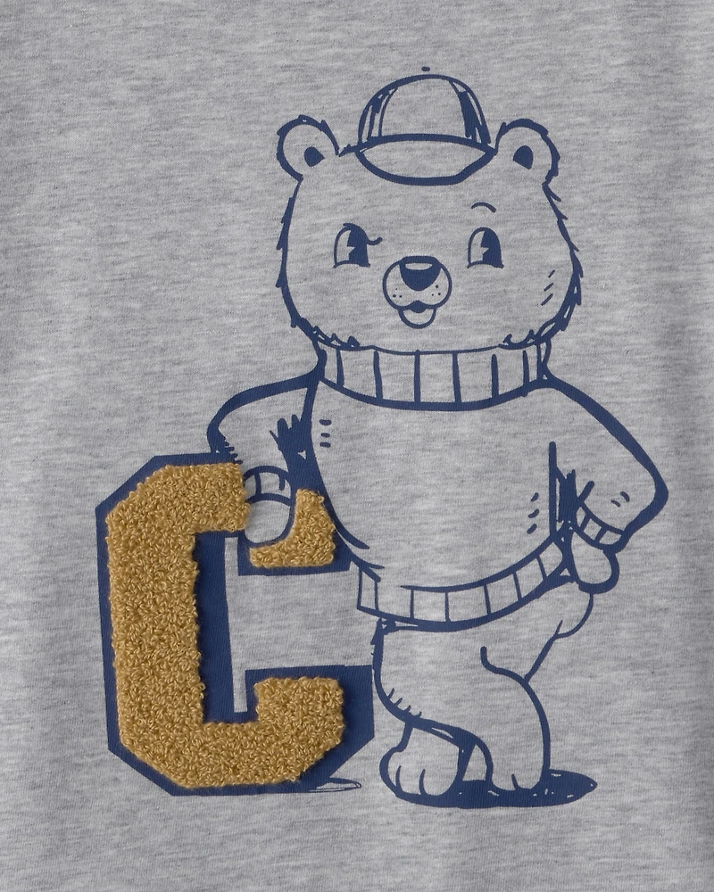 Toddler Boy Varsity Bear Long-Sleeve Graphic Tee - Grey