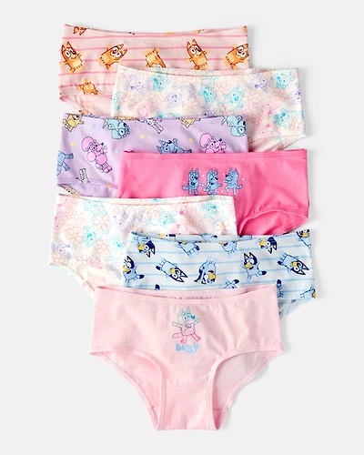 Toddler Girl 7-Pack Bluey Brief Stretch Cotton Underwear