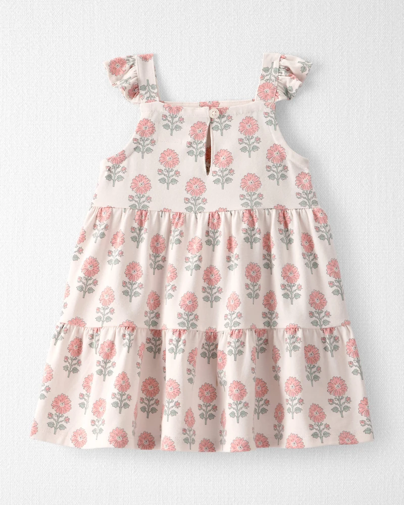 Baby Girl Organic Cotton Floral Tiered Dress