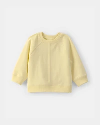 Baby French Terry Pullover Sweatshirt - Yellow