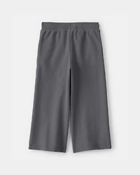 Toddler Girl French Terry Wide-Leg Active Pants - Grey