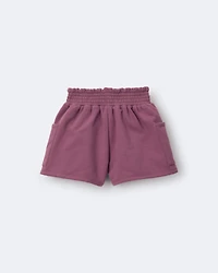 Toddler Girl Fleece Swing Shorts with Pockets – Burgundy