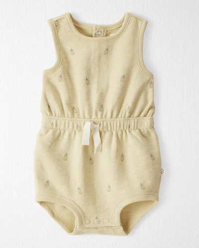 Baby Girl Organic Cotton Pineapple-Print Romper