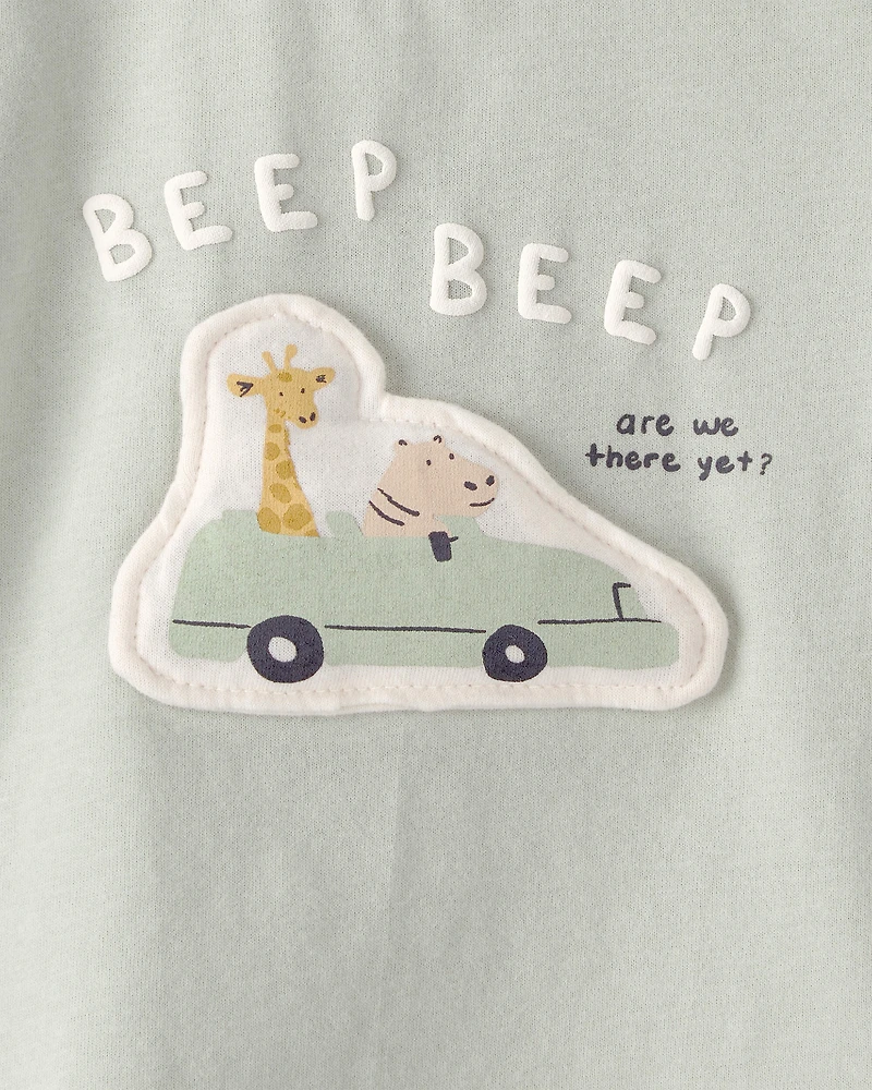 Baby Critter Road Trip Graphic Tee - Green