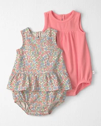 Baby Girl 2-Pack Organic Cotton Bubble Spring Floral
