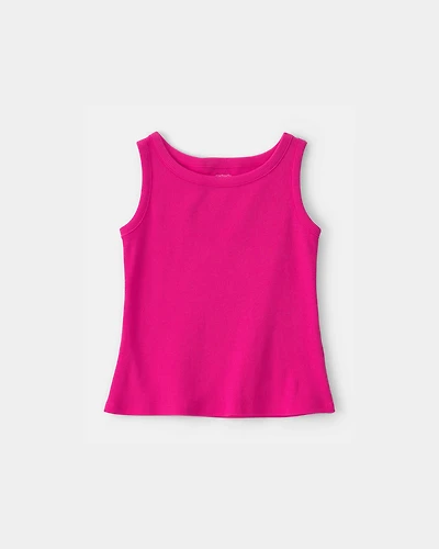 Girls Rib Tank Top - Pink