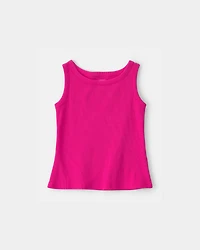 Girls Rib Tank Top - Pink