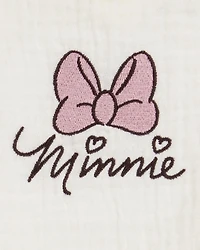 Baby 2-Piece Minnie Mouse Flutter-Sleeve Gauze Top & Short Set - Cream