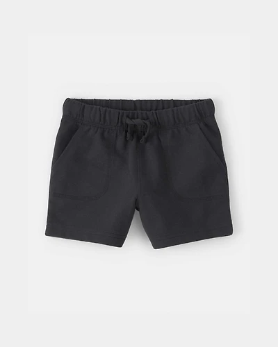 Toddler Boy French Terry Shorts - Black