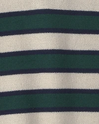 Boys Organic Cotton Sweater Knit Polo Stripes