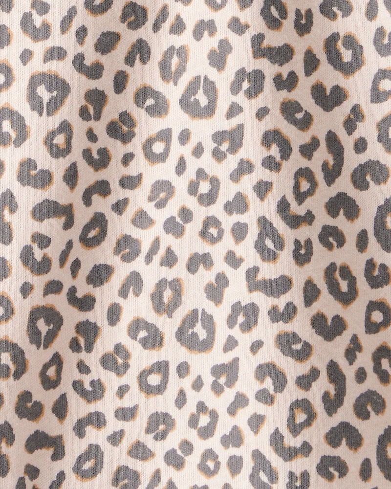 Baby Girl Leopard Print Long-Sleeve Top - Brown