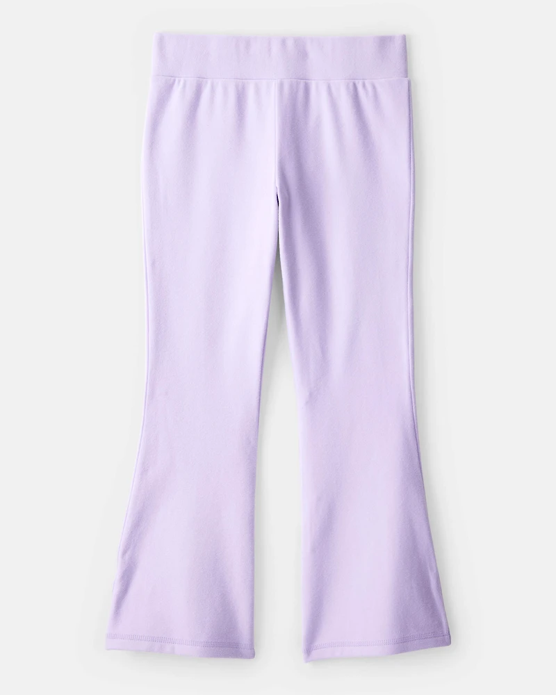 Girls Microfleece Flare Pants - Purple