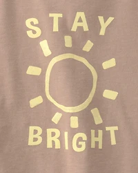 Toddler Boy 2-Piece 'Stay Bright' Top & Short Set - Brown