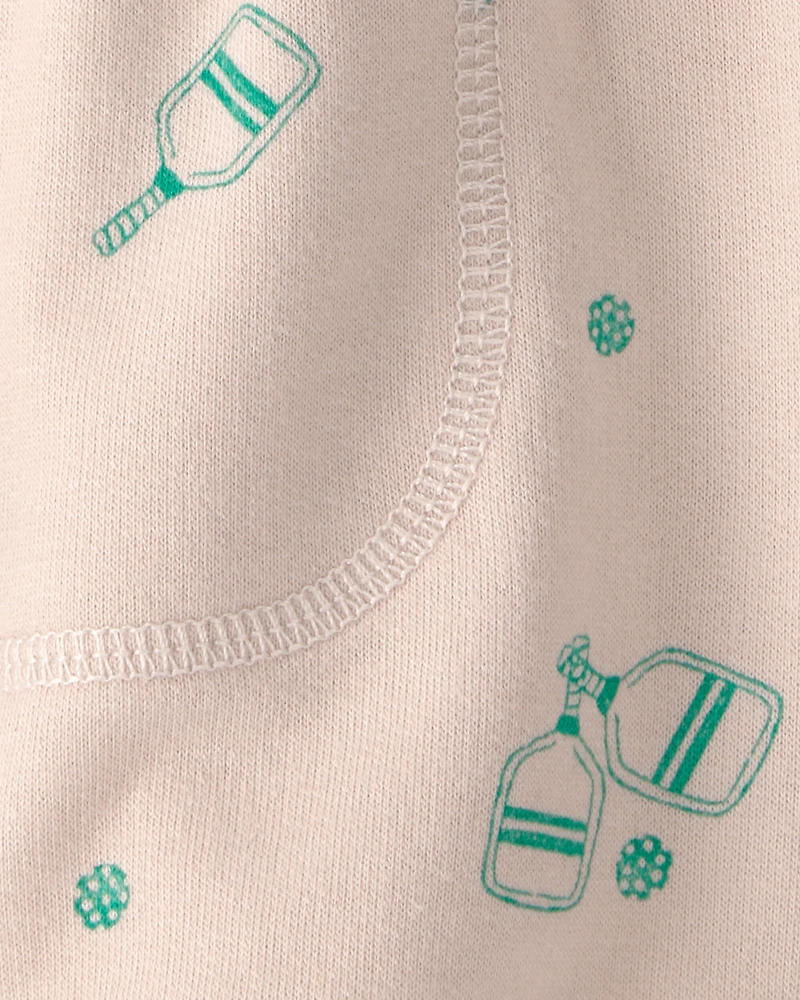 Baby Boy Pickleball French Terry Shorts - Brown