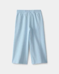 Toddler Girl French Terry Wide-Leg Pants - Blue