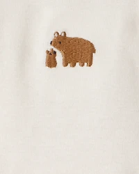 Baby Boy 3-Piece Bear Print Long-Sleeve Bodysuit & Pant Set - Brown/White