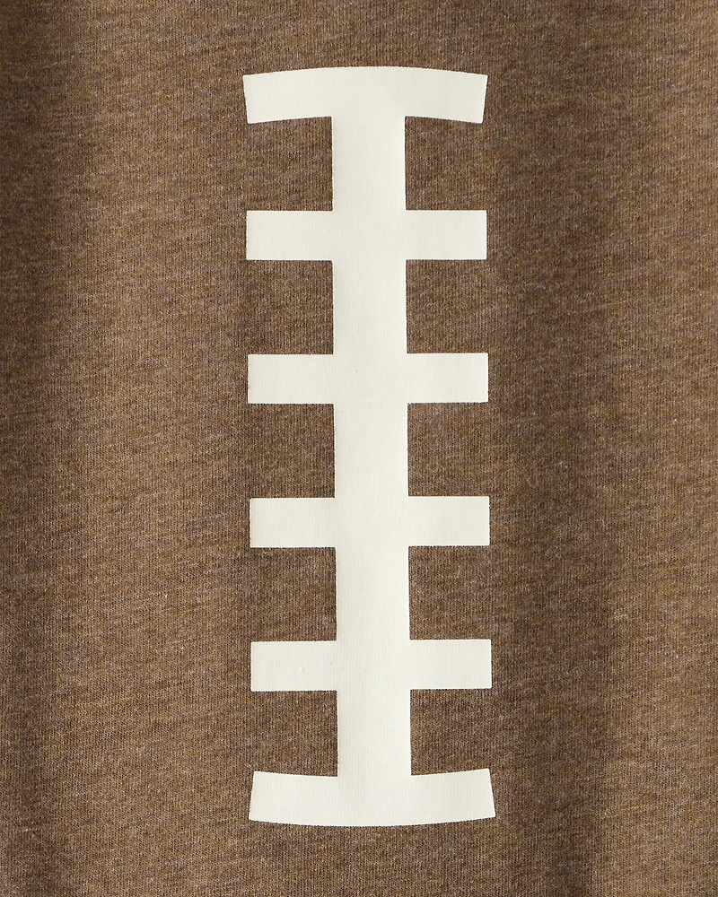 Baby Boy Football Long-Sleeve Graphic Bodysuit - Brown