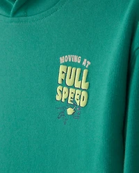 Toddler Boy 'Full Speed' French Terry Hoodie - Green