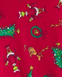 Kid Dr. Seuss™ The Grinch Print 100% Cotton Long-Sleeve Snug Fit 2-Piece Pyjamas - Red