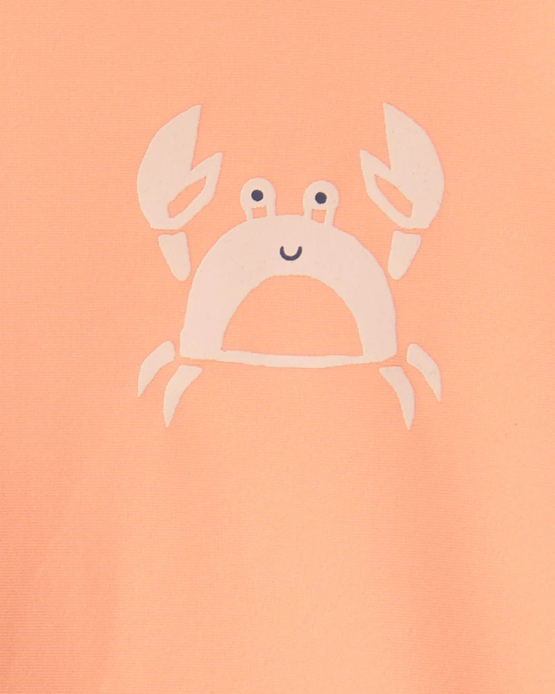 Baby Boy 2-Piece Long-Sleeve Rashguard Swimsuit Set - Orange