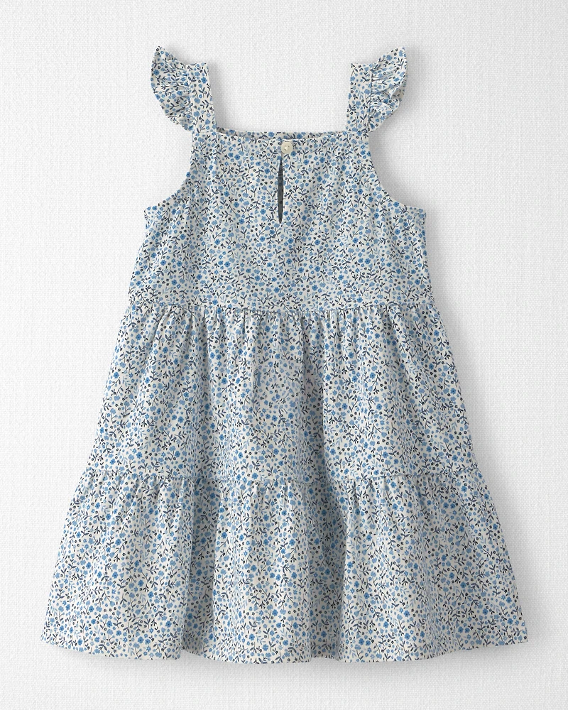 Toddler Girl Organic Cotton Tiered Dress Meadow Bloom