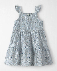 Toddler Girl Organic Cotton Tiered Dress Meadow Bloom