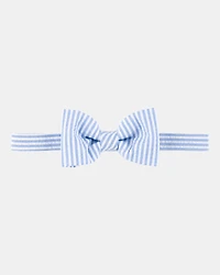 Boys Seersucker Bow Tie - Blue
