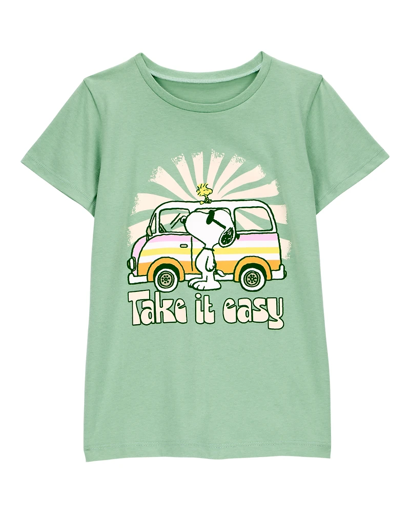 Kid Peanuts™ Snoopy Short-Sleeve Graphic Tee - Green