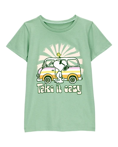Kid Peanuts™ Snoopy Short-Sleeve Graphic Tee - Green
