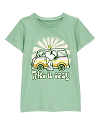 Kid Peanuts™ Snoopy Short-Sleeve Graphic Tee - Green