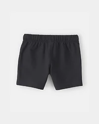 Toddler Boy French Terry Shorts - Black