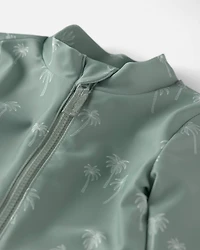 Baby Boy Recycled Long-Sleeve Romper Palm Tree Print