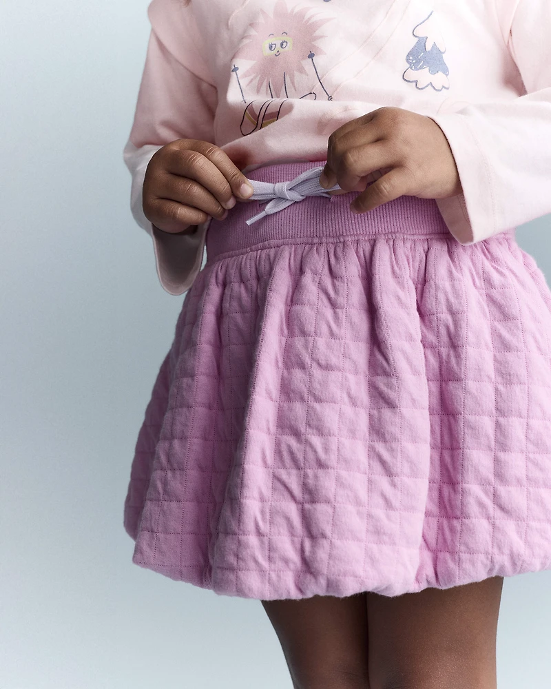 Toddler Girl Bubble Skirt - Lilac
