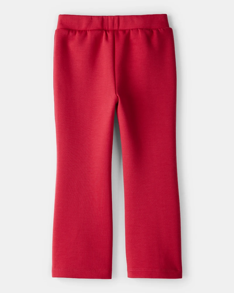 Toddler Girl Pull-On Flare Pants - Red