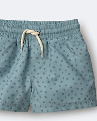 Toddler Boy Swim Trunk Dot Print - Pale Blue