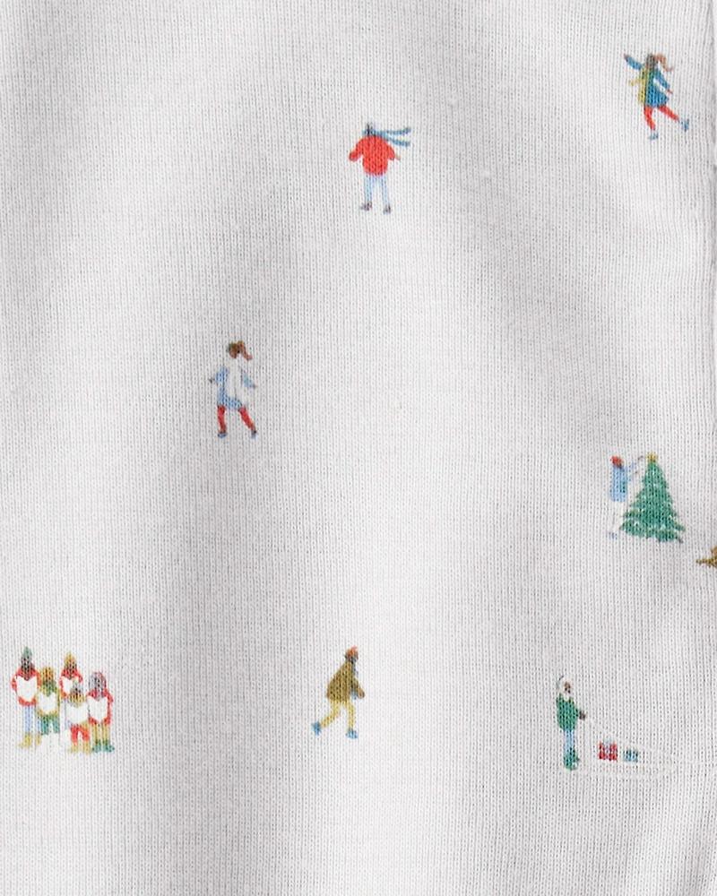 Baby Organic Cotton Sleep & Play pyjamas Frosted Trail Print