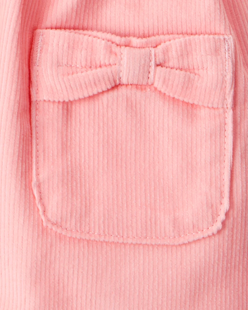 Baby Girl 3-Piece Bow Heart Print Long-Sleeve Dress Set - Orange