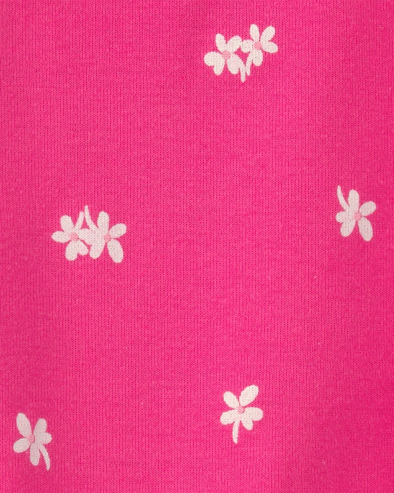 Baby Girl Floral Sleeveless Romper - Pink