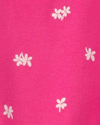 Baby Girl Floral Sleeveless Romper - Pink