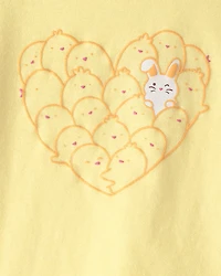 Toddler Girl Easter Chick Graphic Tee - Yellow