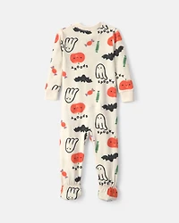 Baby 1-Piece Halloween Snug Fit Footed Pyjama - Cream
