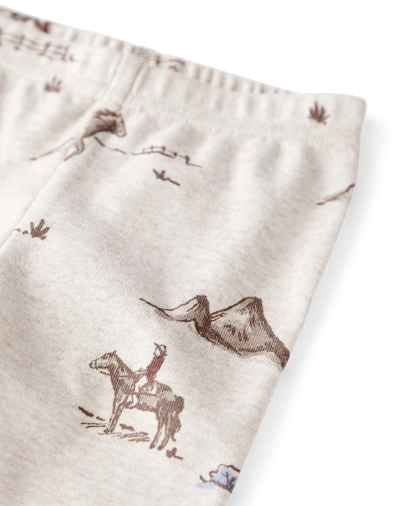 Baby Organic Cotton Pyjamas Western Rodeo Print