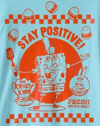 Boys Nickelodeon Spongebob Squarepants Graphic Tee - Blue