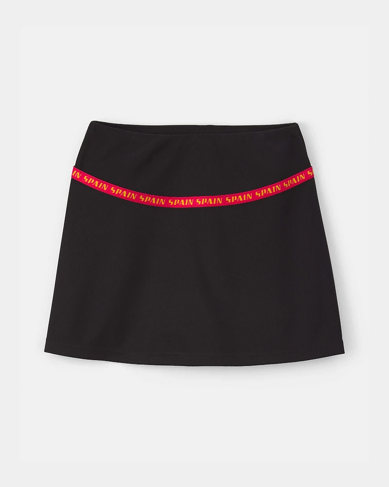 Girls 2-Piece Umbro Spain Soccer Jersey & Skort Set - Red/Yellow/Black