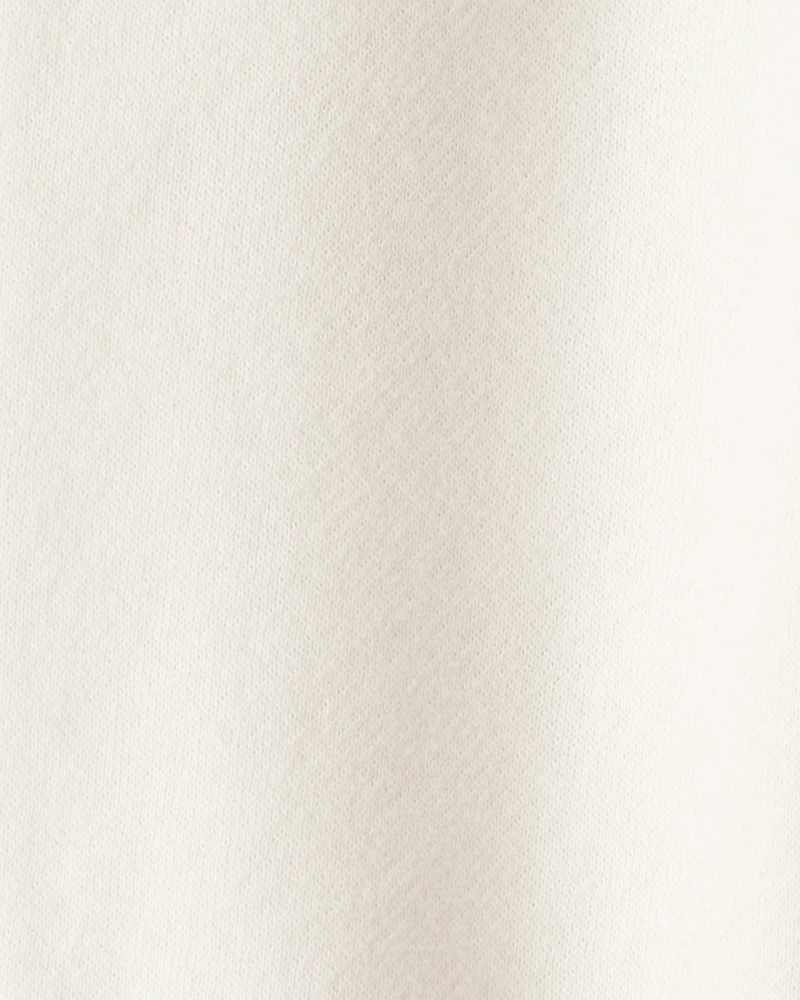 Baby Girl Fleece Pants - Cream