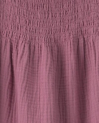 Girls Organic Cotton Smocked Gauze Dress