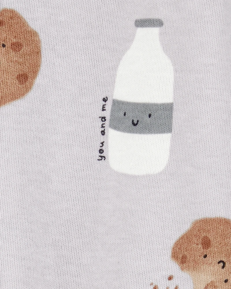 Baby Milk & Cookies 2-Way Zip Cotton Sleeper