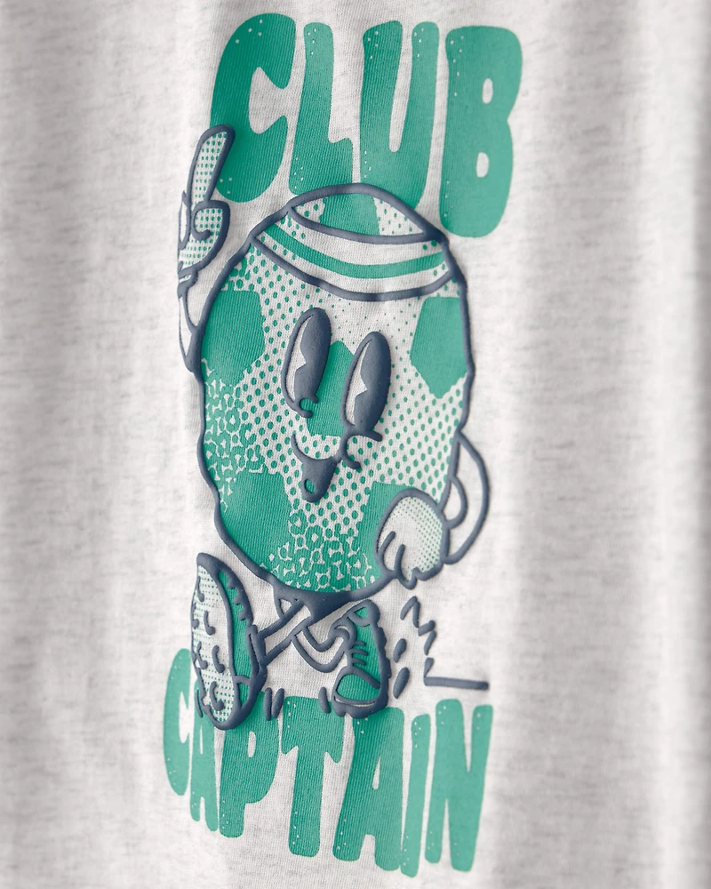 Baby Boy 'Club Captain' Graphic Tee - Grey