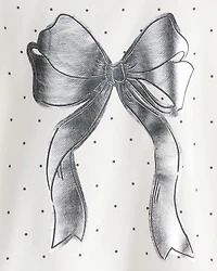 Toddler Girl DayDream Fleece Ruffle Sleeve Bow Top & Rib Pant Set