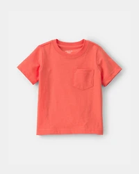 Baby Solid Pocket T-Shirt - Orange